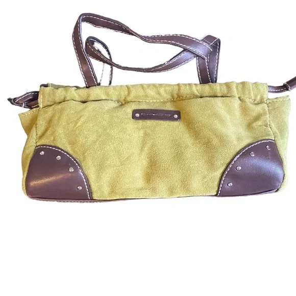 Tommy Hilfiger Vintage Green Suede Cinch Purse - Picture 4 of 13